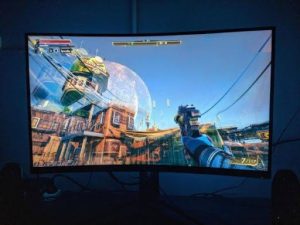 An example of ghosting on a monitor.